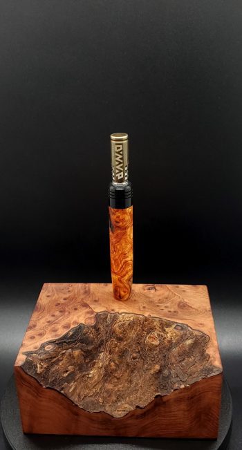 This image portrays High Class Burl XL Hybrid-Dynavap Stem-Amboyna Burl by Dovetail Woodwork.