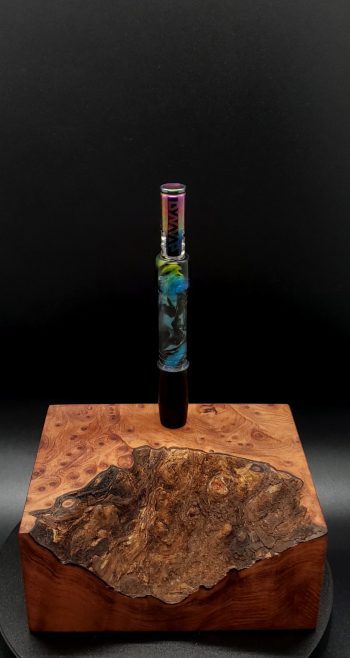 This image portrays Cosmic/Twisted Series XL-Dynavap Stem by Dovetail Woodwork.