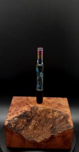 This image portrays Cosmic/Twisted Series XL-Dynavap Stem by Dovetail Woodwork.