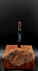 This image portrays Cosmic/Twisted Series XL-Dynavap Stem by Dovetail Woodwork.