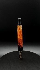 This image portrays Dynavap Spinning Mouthpiece-Black Resin by Dovetail Woodwork.