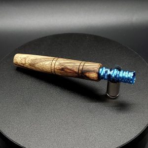 This image portrays Custom Anodized/Blue-Dynavap Titanium Tip-VONG(2021) by Dovetail Woodwork.