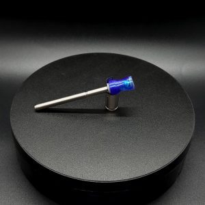 This image portrays Luminescent-Dynavap Spinning Mouthpiece-Cosmic Resin by Dovetail Woodwork.