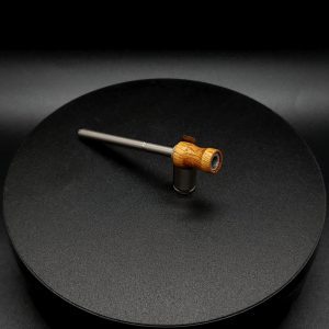 This image portrays Dynavap Spinning Mouthpiece-Highly Grained Amboyna Burl by Dovetail Woodwork.