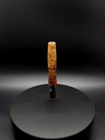 This image portrays Crown Series-Amboyna Burl-XL Dynavap Stem by Dovetail Woodwork.