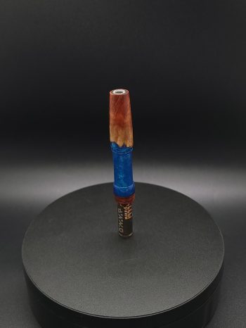 This image portrays High Class Series-Red Mallee Burl Hybrid-XL Dynavap Stem by Dovetail Woodwork.
