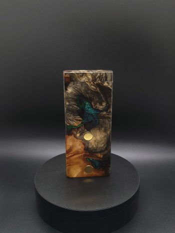 This image portrays 2G-Stash-Buckeye Burl Hybrid-Dynavap Case by Dovetail Woodwork.