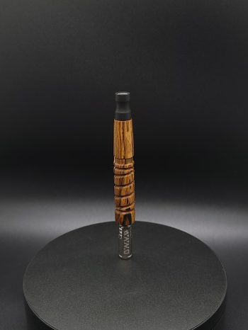 This image portrays Twisted Stems Series-2-Tone Bocote Wood-XL Dynavap Stem by Dovetail Woodwork.