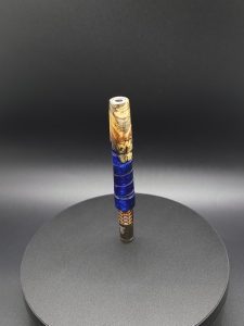 This image portrays Twisted Stems Series-Burl Hybrid-XL Dynavap Stem by Dovetail Woodwork.