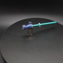 This image portrays Dynavap Titanium Spinning Mouthpiece-Blue/Purple Anodized by Dovetail Woodwork.