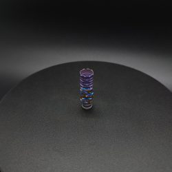 This image portrays Custom Anodized/Tri-Toned-Dynavap Titanium Tip-VONG(2021) by Dovetail Woodwork.