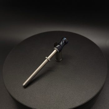 This image portrays Dynavap Spinning Mouthpiece-Galactic Blue Resin by Dovetail Woodwork.