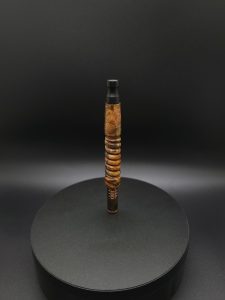 This image portrays Twisted Stems Series-Maple Burl-XL Dynavap Stem by Dovetail Woodwork.