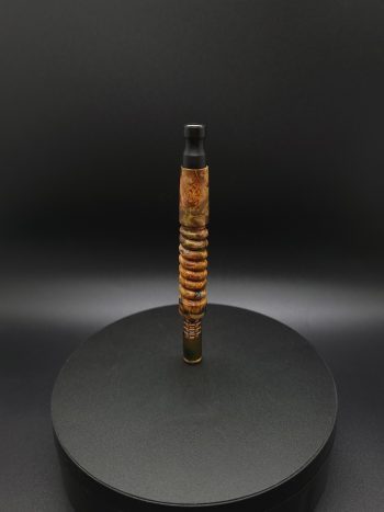 This image portrays Twisted Stems Series-Maple Burl-XL Dynavap Stem by Dovetail Woodwork.