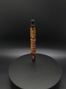 This image portrays Twisted Stems Series-Maple Burl-XL Dynavap Stem by Dovetail Woodwork.