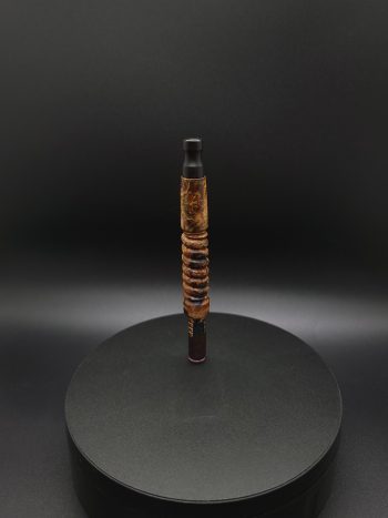 This image portrays Twisted Stems Series-Maple Burl-XL Dynavap Stem by Dovetail Woodwork.