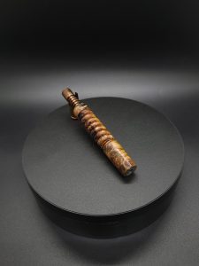 This image portrays Twisted Stems Series-Maple Burl-XL Dynavap Stem by Dovetail Woodwork.