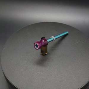 This image portrays Dynavap Spinning Mouthpiece-Galactic Purple by Dovetail Woodwork.