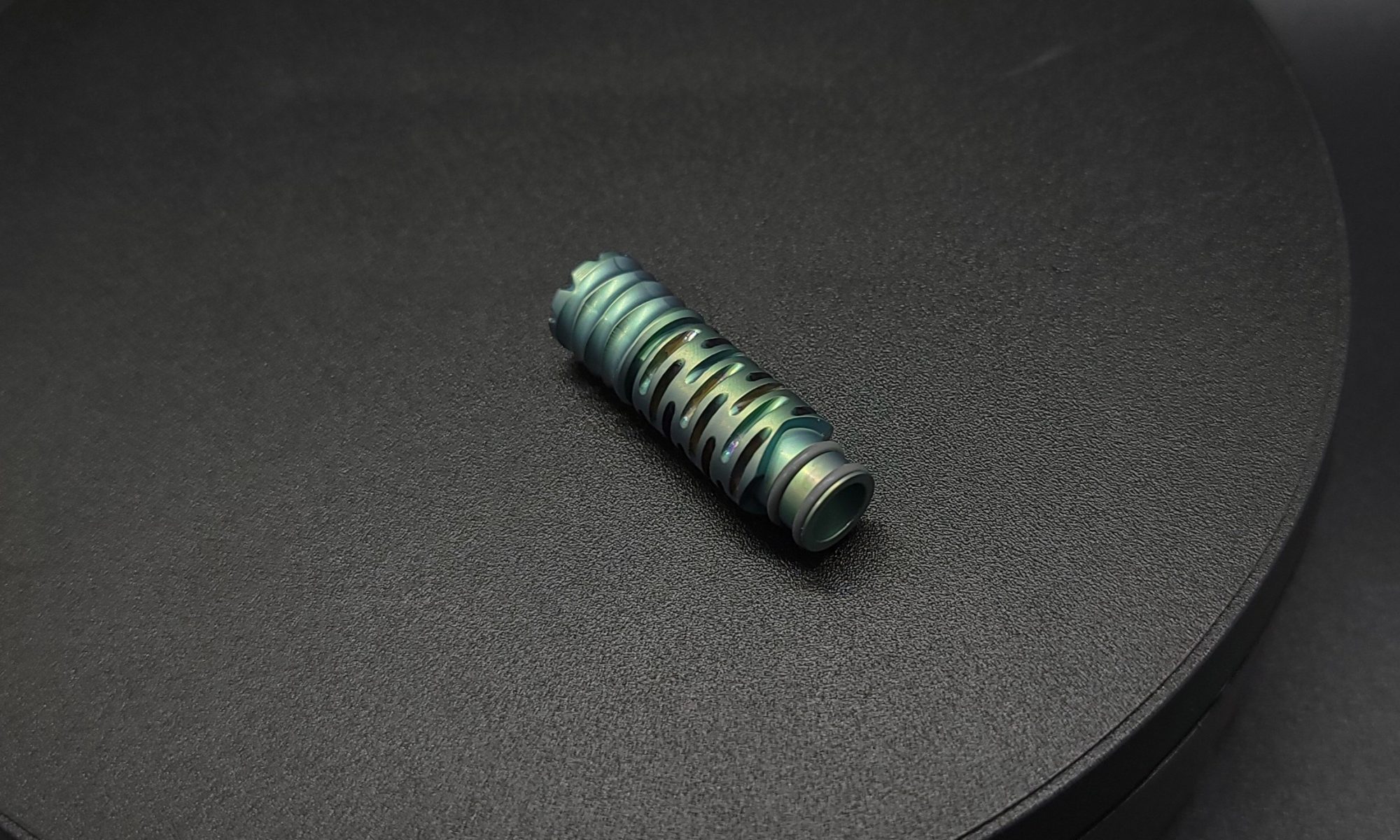 This image portrays Dynavap Omni Tip-Camo Green/Gold Accents by Dovetail Woodwork.