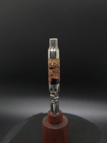 This image portrays Vong(i) Custom Sleeve-Black Walnut Burl Hybrid by Dovetail Woodwork.
