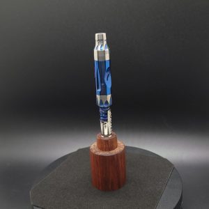 This image portrays Deep Cobalt Blue-Custom Titanium Vong[i]-Full Setup/Wood Vong Sleeve Included! by Dovetail Woodwork.