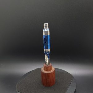 This image portrays Deep Cobalt Blue-Custom Titanium Vong[i]-Full Setup/Wood Vong Sleeve Included! by Dovetail Woodwork.