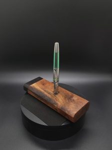 This image portrays 2G-XL Stash-Live Edge Black Walnut Burl/Ebony Wood-Dynavap Case by Dovetail Woodwork.