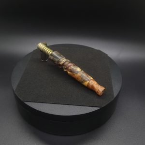 This image portrays The Downward Spiral-Buckeye Burl-Dynavap Stem-NEW! by Dovetail Woodwork.