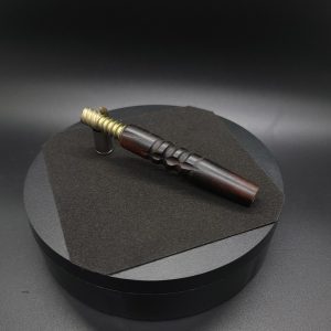 This image portrays Downward Spiral XL-Ebony Wood-Dynavap Stem-NEW! by Dovetail Woodwork.