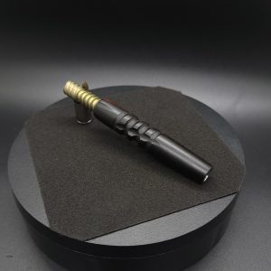 This image portrays Downward Spiral XL-Ebony Wood-Dynavap Stem-NEW! by Dovetail Woodwork.