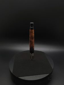 This image portrays Twisted Stems Series-Skeleton XL Dynavap Stem with Mouthpiece & XL Condenser by Dovetail Woodwork.