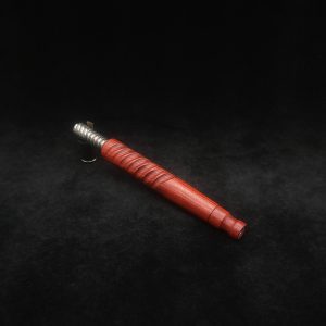This image portrays Twisted Stems Series-Eclipse XL Dynavap Stem/Redheart with Matching Mouthpiece by Dovetail Woodwork.