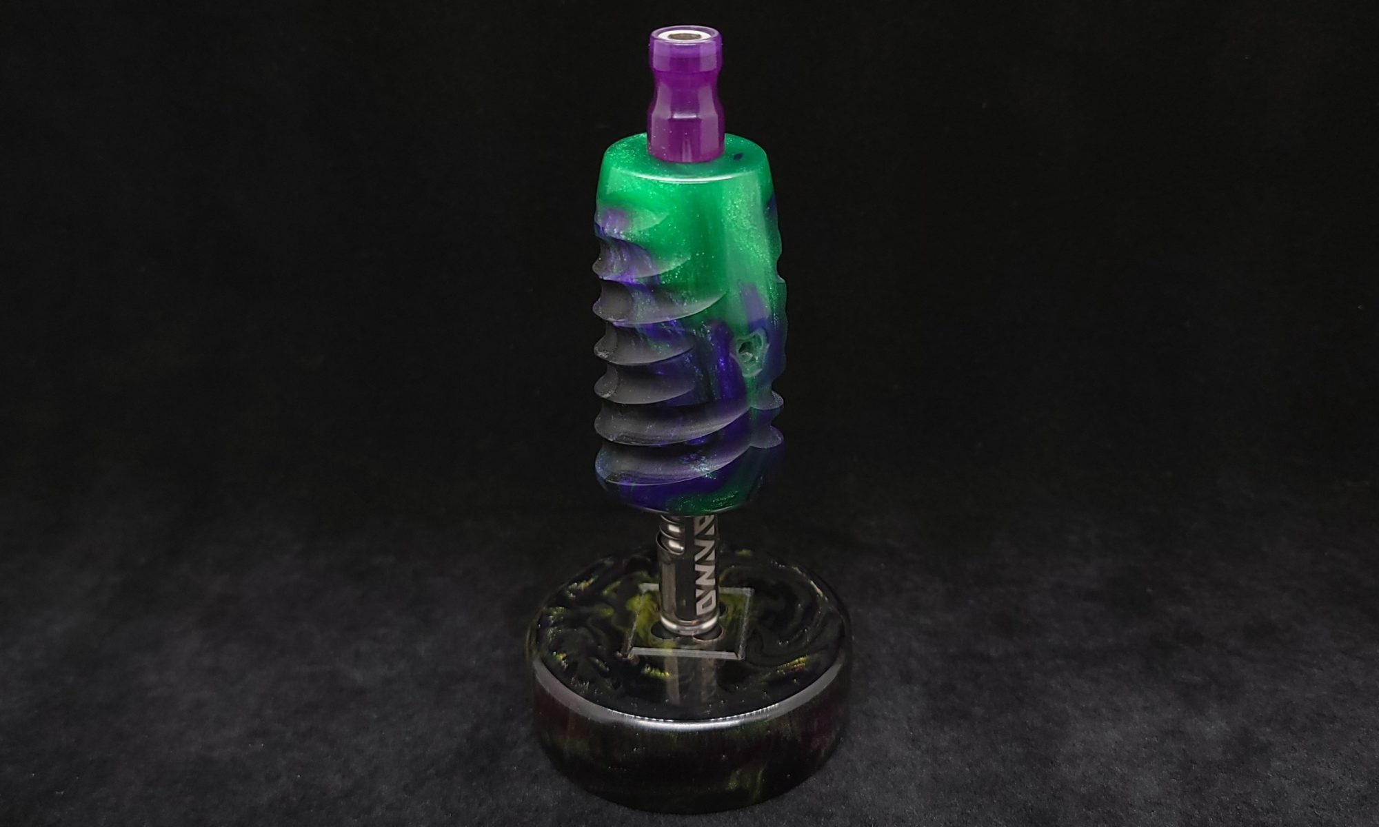 This image portrays Twisted Stems Series-Eclipse Dynavap Stem/The Fat Shorty by Dovetail Woodwork.