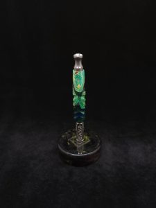 This image portrays Twisted Stems Series-Eclipse (standard) Dynavap Stem/Box Elder Burl Hybrid w/Mouthpiece by Dovetail Woodwork.