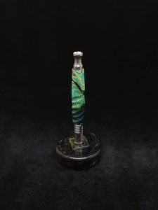 This image portrays Twisted Stems Series-Eclipse (standard) Dynavap Stem/Box Elder Burl Hybrid w/Mouthpiece by Dovetail Woodwork.