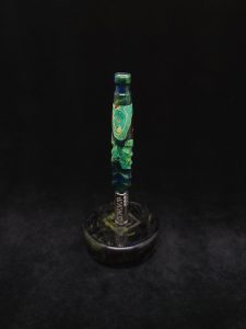 This image portrays Twisted Stems Series-Eclipse (standard) Dynavap Stem/Box Elder Burl Hybrid w/Mouthpiece by Dovetail Woodwork.