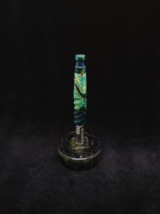 This image portrays Twisted Stems Series-Eclipse (standard) Dynavap Stem/Box Elder Burl Hybrid w/Mouthpiece by Dovetail Woodwork.