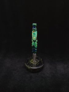 This image portrays Twisted Stems Series-Eclipse (standard) Dynavap Stem/Box Elder Burl Hybrid w/Mouthpiece by Dovetail Woodwork.