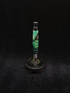 This image portrays Twisted Stems Series-Eclipse (standard) Dynavap Stem/Box Elder Burl Hybrid w/Mouthpiece by Dovetail Woodwork.