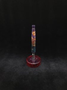 This image portrays Cosmic Burl-High Class XL Dynavap Stem + Matching Mouthpiece by Dovetail Woodwork.
