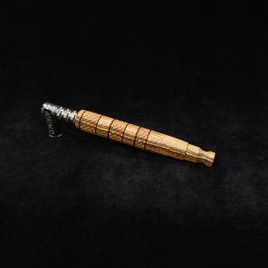 This image portrays High Class-Knurled XL Dynavap Stem/Bocote with Matching Mouthpiece by Dovetail Woodwork.