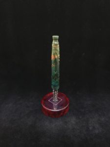This image portrays Cosmic Burl XL-Straight Taper Dynavap Stem + Matching Mouthpiece (Copy) by Dovetail Woodwork.