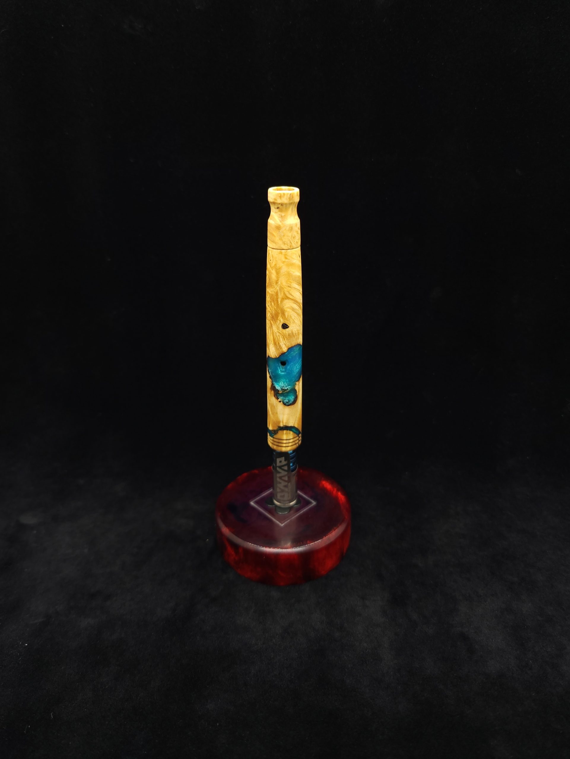 This image portrays Burl Hybrid XL-Straight Taper(Slim Style)Dynavap Stem + Mouthpiece by Dovetail Woodwork.