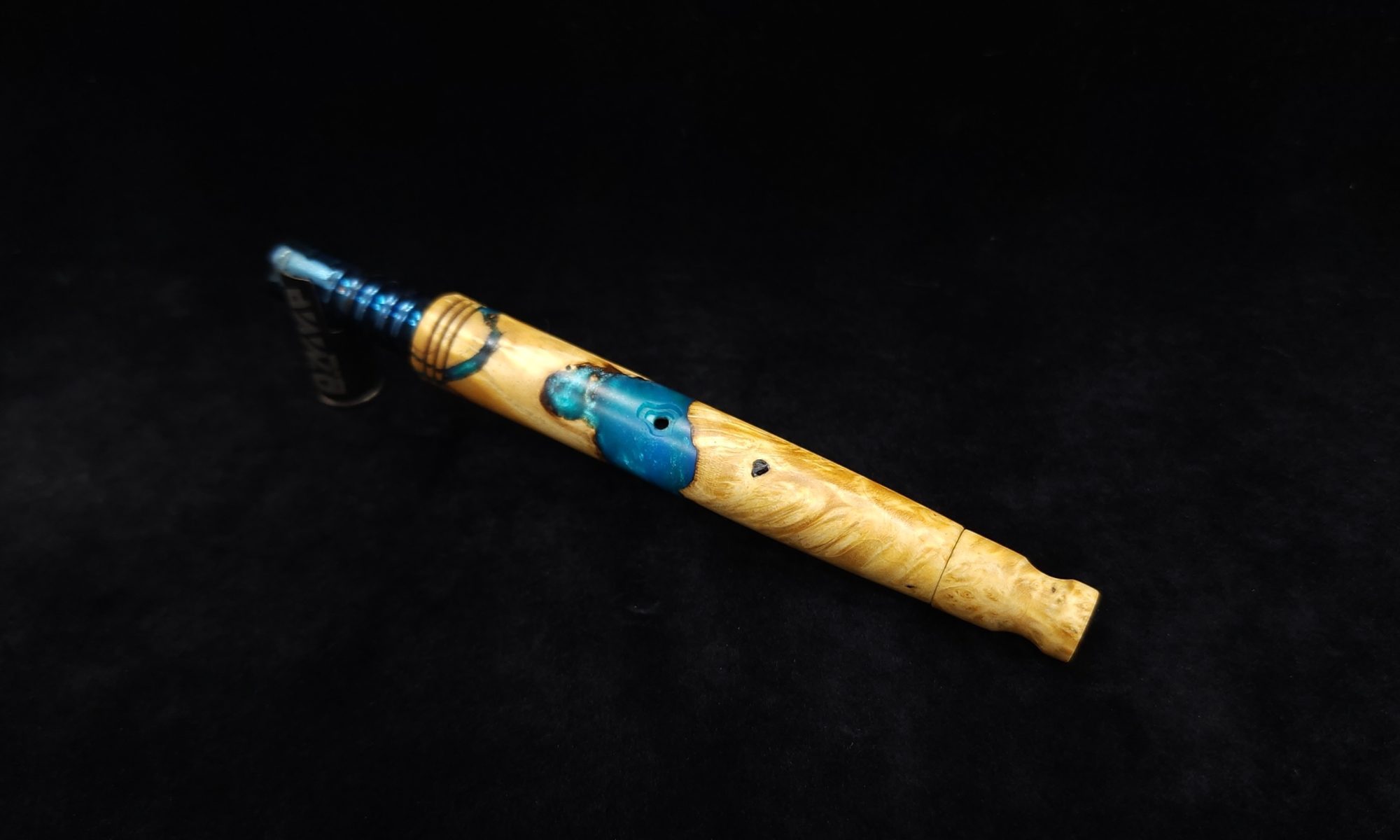 This image portrays Burl Hybrid XL-Straight Taper(Slim Style)Dynavap Stem + Mouthpiece by Dovetail Woodwork.