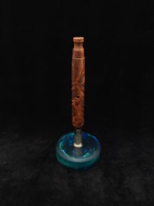 This image portrays Reaper XL Dynavap Stem/Redwood Burl + Matching Mouthpiece by Dovetail Woodwork.