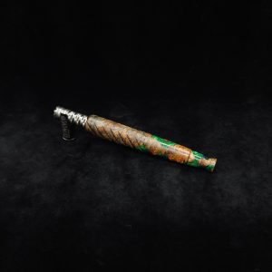 This image portrays Reaper XL Dynavap Stem/Burl Wood Hybrid+Matching Mouthpiece *4/20 SPECIAL* by Dovetail Woodwork.