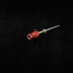 This image portrays Dynavap Spinning Mouthpiece-Red/Mappa Burl by Dovetail Woodwork.