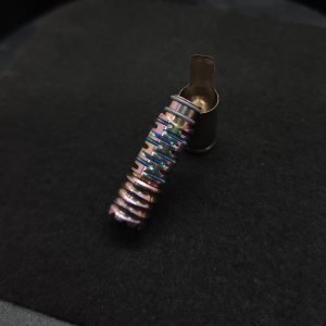 This image portrays Dynavap Vong Tip-Anodized(Rosium Color Theme) by Dovetail Woodwork.