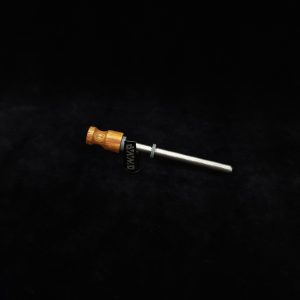 This image portrays Dynavap Spinning Mouthpiece-Canary Wood by Dovetail Woodwork.