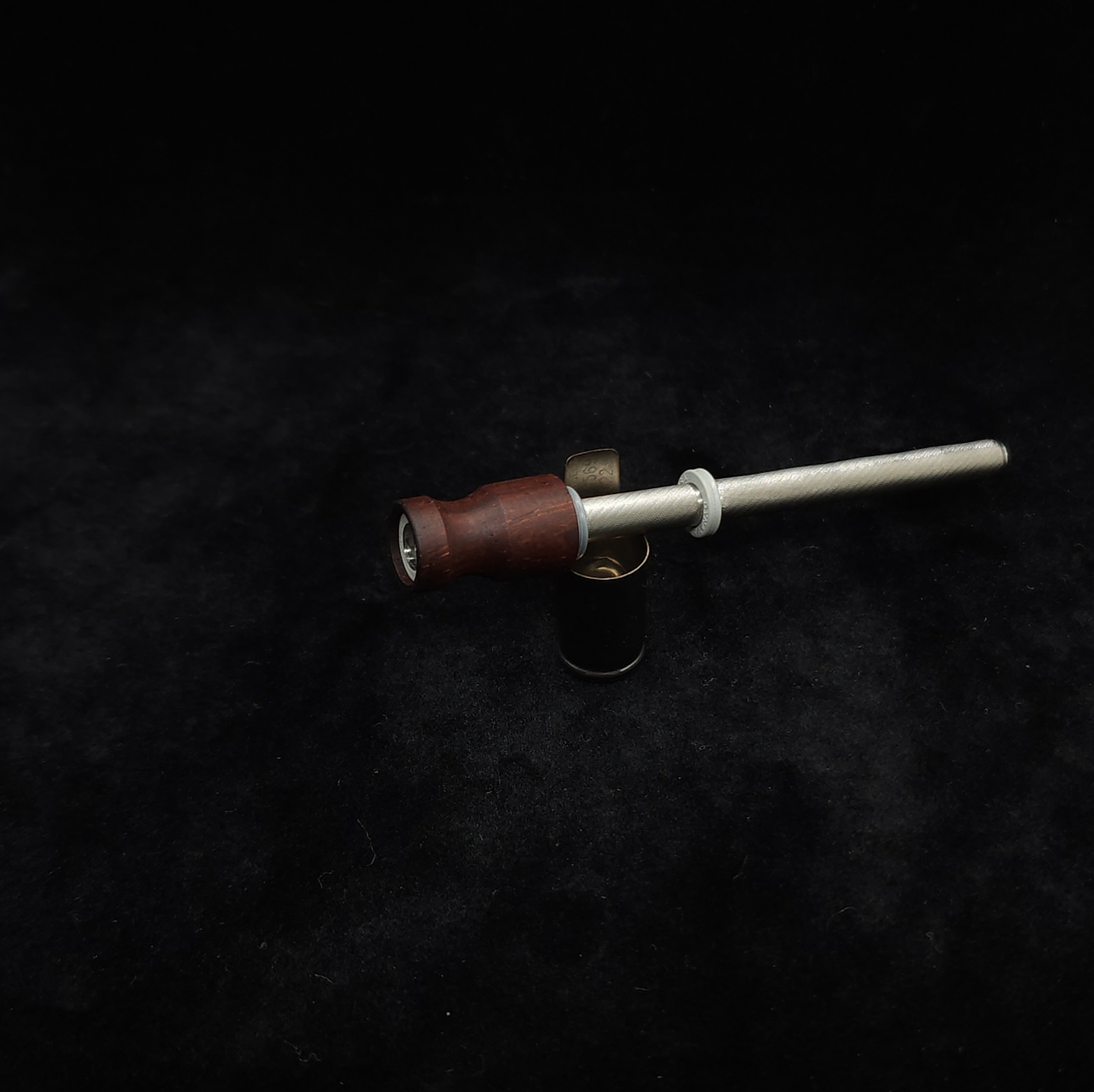 This image portrays Dynavap Spinning Mouthpiece-Cocobolo Wood by Dovetail Woodwork.